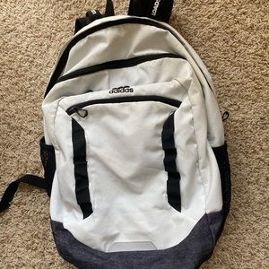 white/black adidas backpack!